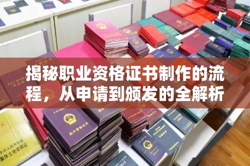 巫山揭秘职业资格证书制作的流程，从申请到颁发的全解析